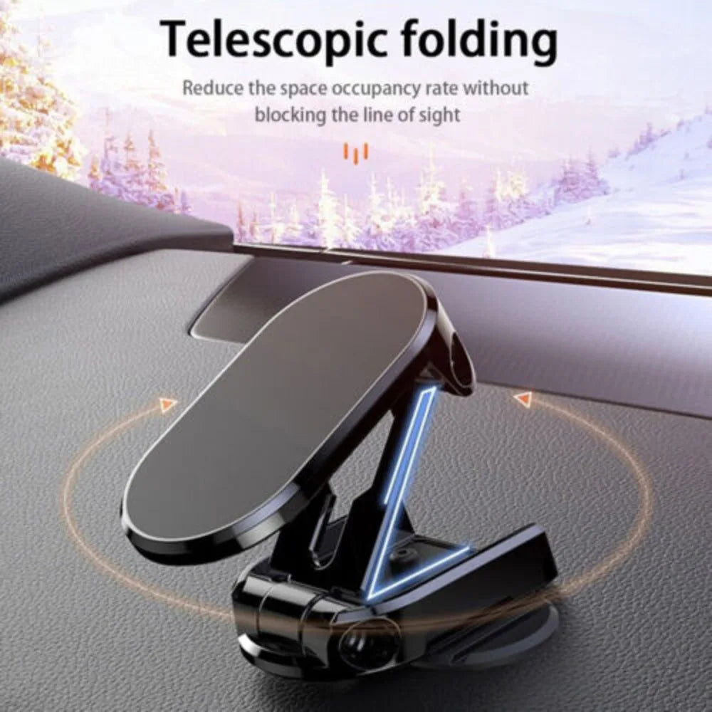 Strong Magnetic Foldable Car Phone Holder 360°Rotatable Alloy Magnet Mount Stand - petguardiansupplies