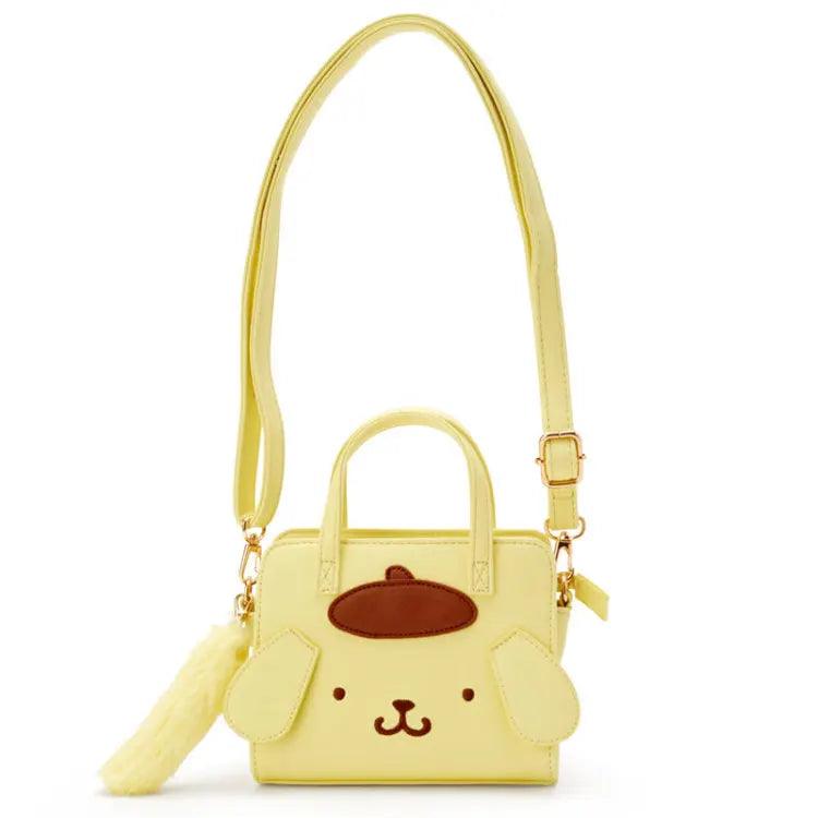 Sanrio PomPomPurin Shoulder Hello Kitty Bag PU Crossbody Bag Fashion Satchel Simple Handbag Tote Birthday Gift Outdoor Pouch - petguardiansupplies