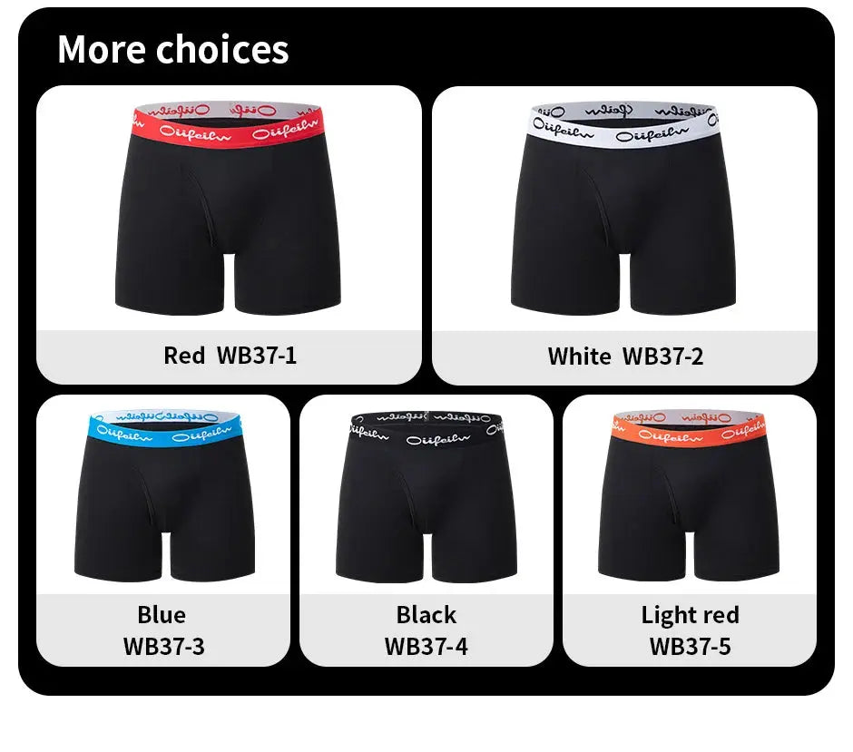 5/10 Pack Multi-size Teenagers To Adults Men's Boyshort Leisure Sports Joker Elastic Waist Long Men's Underwear Can Be Parent-ch - petguardiansupplies