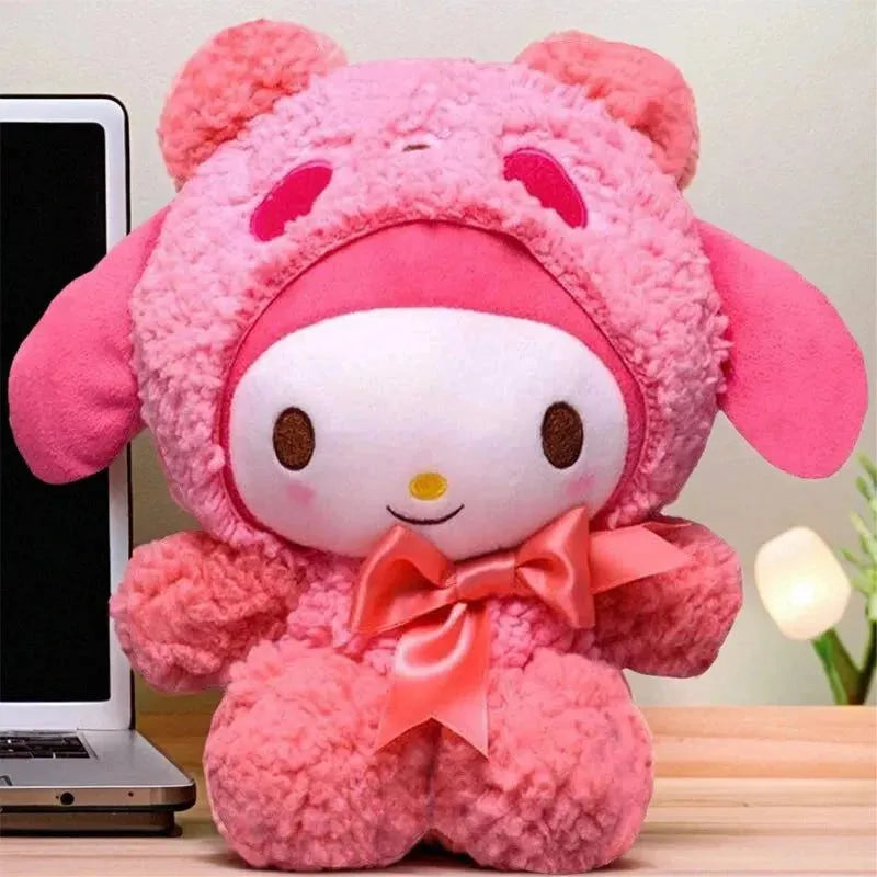 Hot 25cm Kawaii Sanrio Kuromi My Melody Cinnamoroll Plush Toys Doll Pillow Anime Cartoon Kids Gifts Room Decoration Dolls - petguardiansupplies