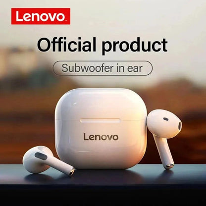 Lenovo LP40 Earphones TWS Wireless Bluetooth 5.0 Earbuds Bass Touch Control Stereo Noise Reduction Long Standby Original Choice - petguardiansupplies