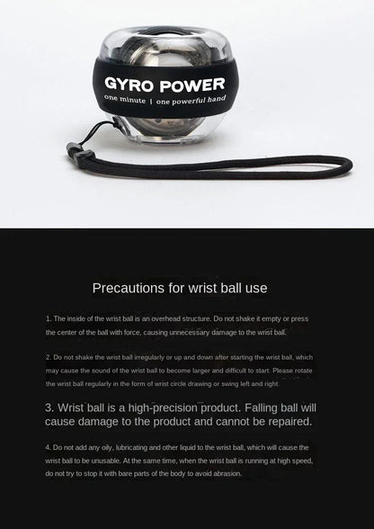 New LED Gyroscopic Powerball Autostart Range Gyro Power Wrist Ball With Counter Arm Hand Muscle Force Trainer Fitness Equipment - petguardiansupplies