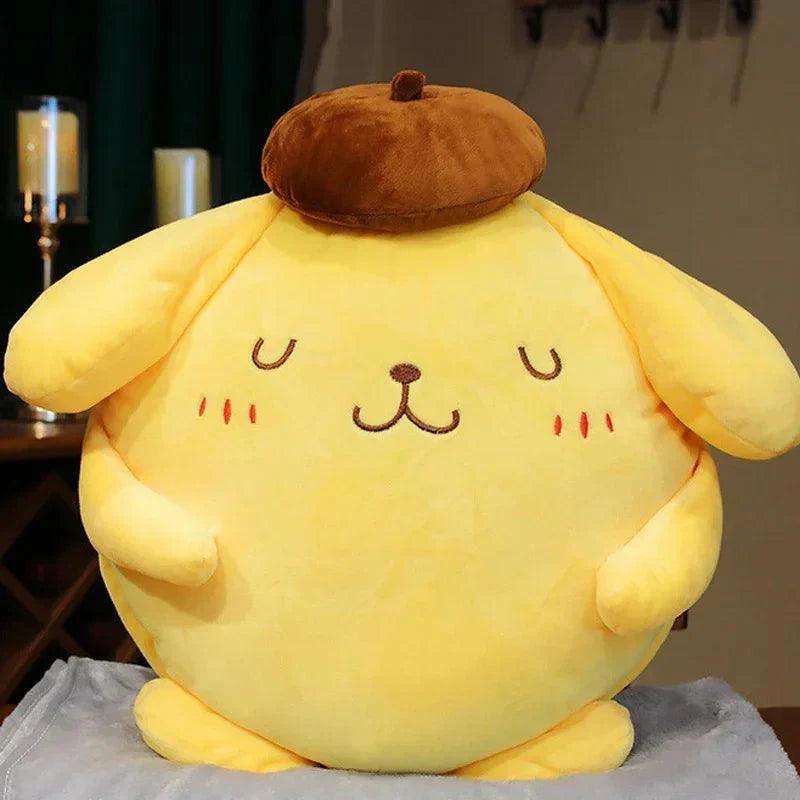 40-50cm Sanrio Pompompurin Stuffed Plush Toys Big Size Lovely Pillow Gift Kids Super Soft Pom Pom Purin Plushie Doll Room Decor - petguardiansupplies