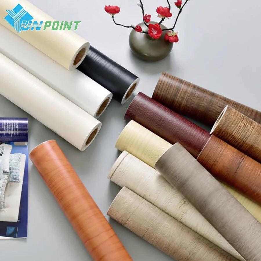 PVC Waterproof Self Adhesive Wallpaper Roll Furniture Cabinets Vinyl Decorative Film Wood Grain Stickers For Diy Home Decor - petguardiansupplies