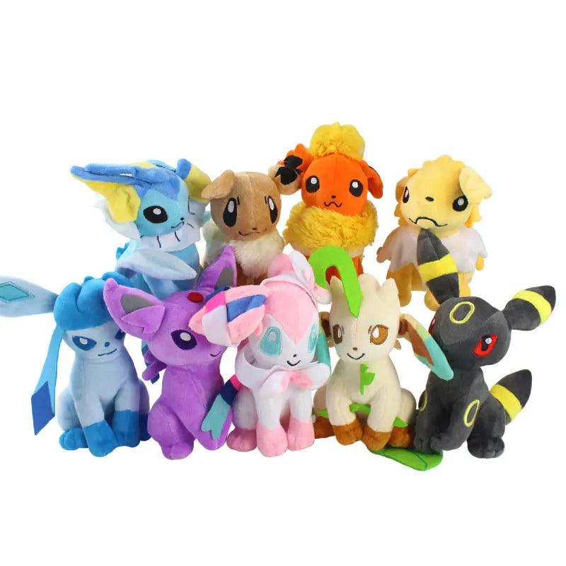 Pokemon Eevee Evolution Peluche Plush Toy Flareon Vaporeon Espeon Umbreon Leafeon Sylveon Pikachu Stuffed Doll Kid Xmas Gift - petguardiansupplies