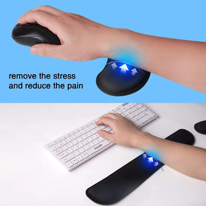 New Wrist Rest Mouse Pad Memory Foam Superfine Fibre Wrist Rest Pad Ergonomic Mousepad for Typist Office Gaming PC Laptop - petguardiansupplies