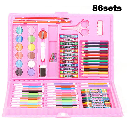 42/86pcs Drawing Set Non Toxics Crayon Arte Easy Hold Color Pen Safe for Children Kids Painting Tools Drawing Kit Stationery - petguardiansupplies