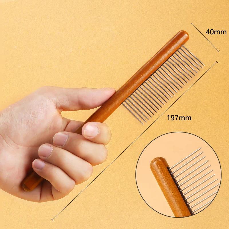 Pet Flea Comb Cat Dog Comb for Fleas Ticks Removal Tools Stainless Steel Grooming Brush For Matted Long Short Hair Pets Products - petguardiansupplies