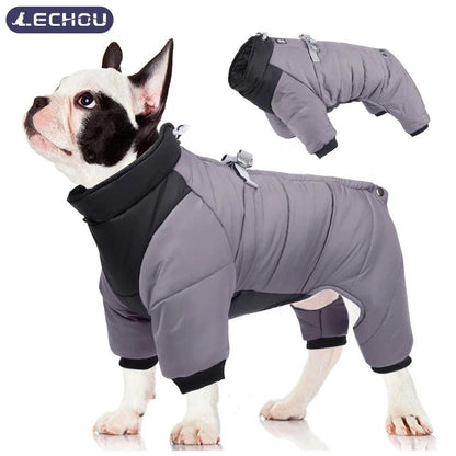 Winter Dog Clothes Thicken Warm Puppy Jacket French Bulldog Waterproof Coat for Small Medium Dogs Pug Chihuahua Cotton Clothing - petguardiansupplies