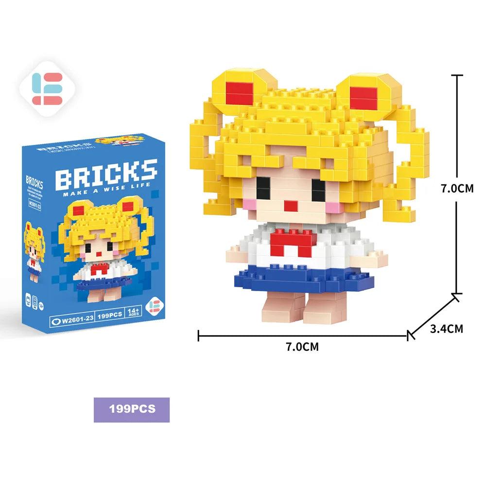 Building Blocks Kuromi Anime Figure Melody Cartoon Kids Toys Blocks for Lego Cute Hello Kitty Particles Assembled Blocks - petguardiansupplies