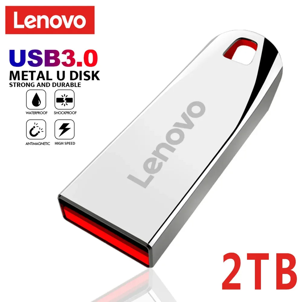 Lenovo 2TB USB 3.0 Metal Flash Drives High Speed Pendrive 1TB 512GB 256GB Portable Usb Drive Waterproof Memoria Usb Flash Disk - petguardiansupplies