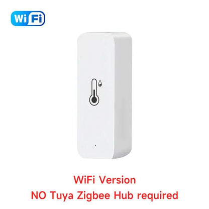 Tuya WiFi Zigbee Temperature and Humidity Sensor Indoor Smart Thermometer Monitor For Alexa Google Home Voice APP Remote Control - petguardiansupplies