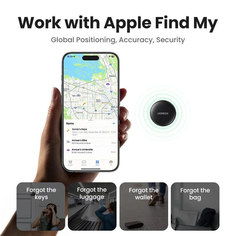 UGREEN Finder Security SmartTrack Link SmartTag With Apple Find My Key Bluetooth Tracker For Earbud Luggage MFi Phone Finder IOS - petguardiansupplies