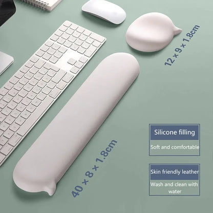 Chat Bubble Silicone Wrist Mouse Pad Keyboard Hand Rest Wrist Rest Palm Rest Wrist Pad Ergonomics White High Value Solid Color - petguardiansupplies