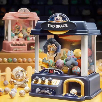 DIY Automatic Doll Machine Kids Coin Operated Play Game Mini Claw Catch Toy Crane Machines Music Doll for Christmas gifts - petguardiansupplies