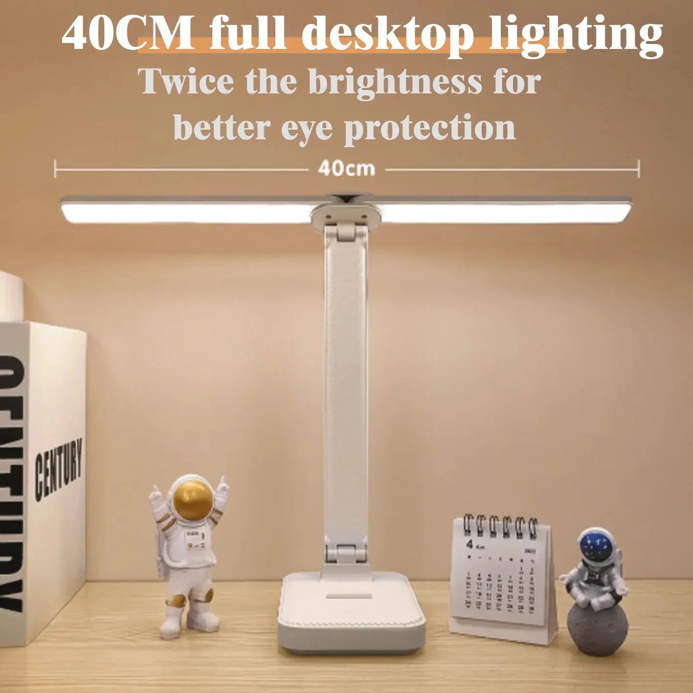 LED Desk Lamp USB Rechargeable Table Lamp 3 Levels Dimmable Touch Desk Lighting Eye Protection Foldable For Bedroom Desk Light - petguardiansupplies