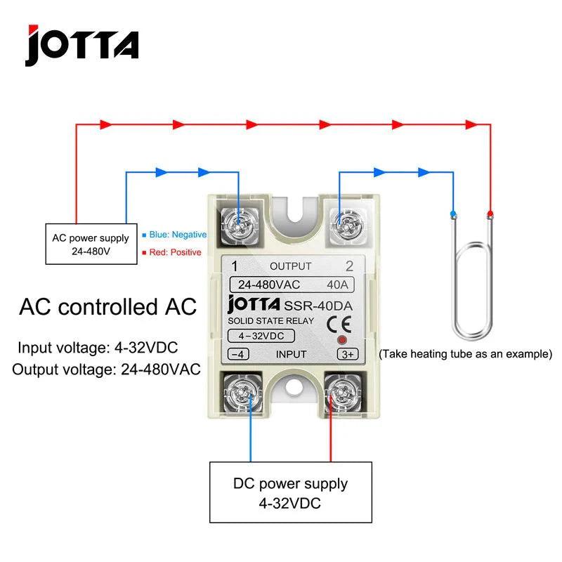 Solid State Relay Module SSR 10DA 25DA 40DA DC Control AC Single Phase With Plastic Cover For PID Temperature Control - petguardiansupplies