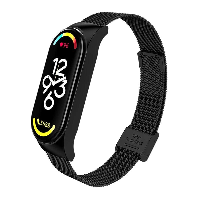 Metal Strap bracelet for Xiaomi mi band 7 6 5 3 4 strap Stainless Steel MiBand 4 Smart Wrist Strap for xiao mi miband 4 3 straps - petguardiansupplies