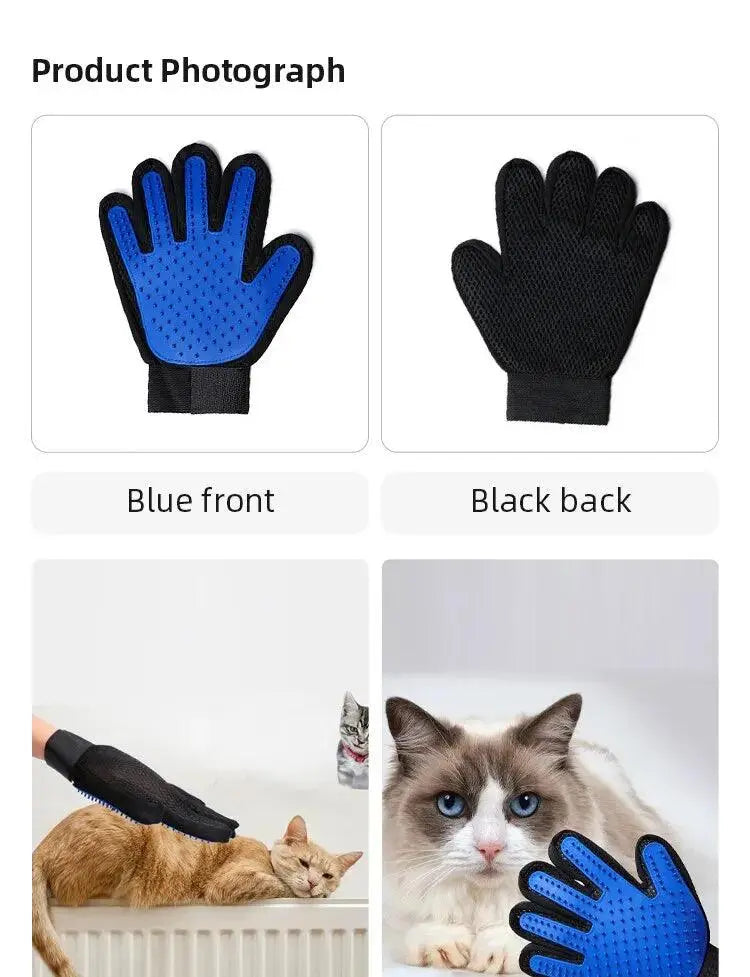 Silicone Pet Gloves Cat Dog Hair Removal Cat Supplies Comb Hair Removal Brush Rubber Sticky Hair Gloves - petguardiansupplies