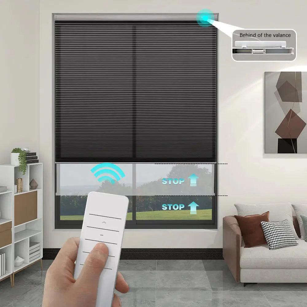 Wifi Automatic Motorized Electric Smart Cordless Window Top Down Bottom Upblinds Cellular Shades Double Cell Honeycomb Blinds - petguardiansupplies