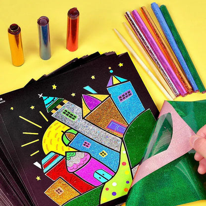 DIY Magic Transfer Painting Crafts Kids Arts And Crafts Educational Toys For Children Cartoon Creative Learning Drawing Toys - petguardiansupplies