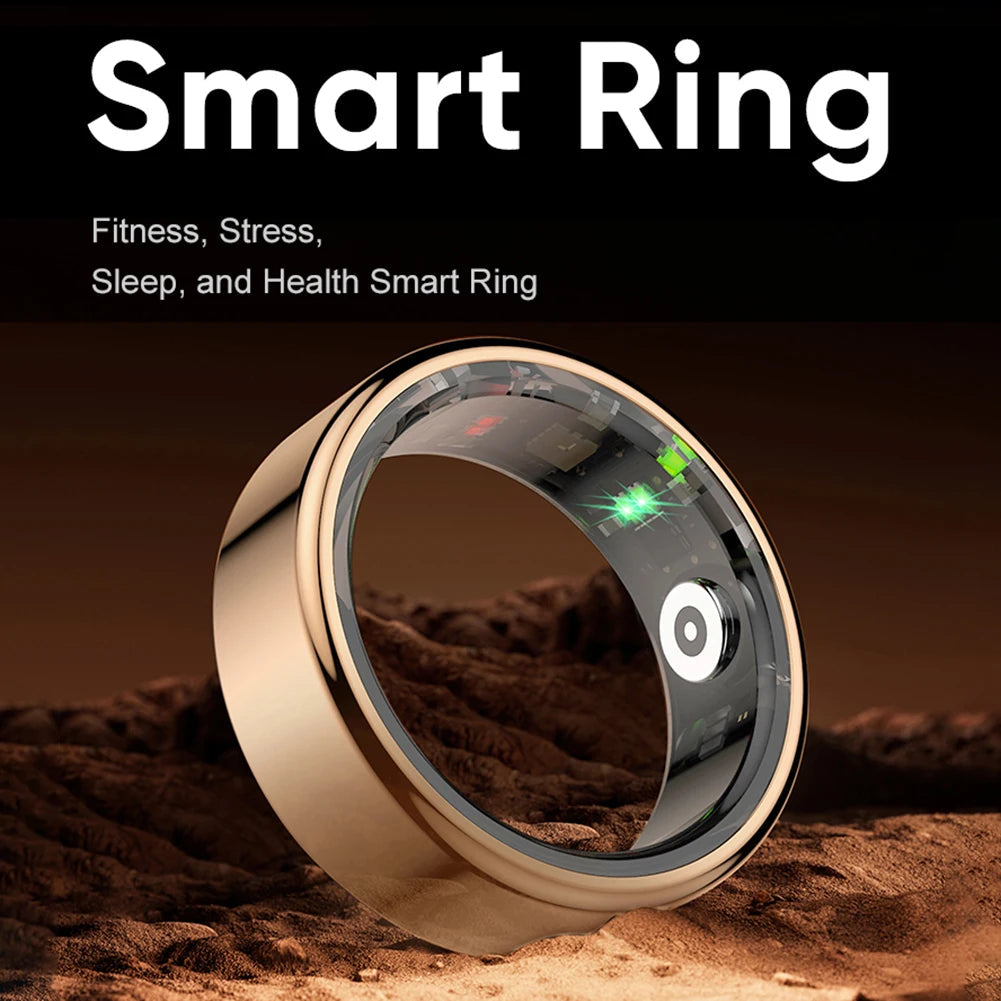 Smart Ring Military Grade Titanium Steel Shell Man ring Health Monitoring Waterproof Multi-sport Modes - petguardiansupplies