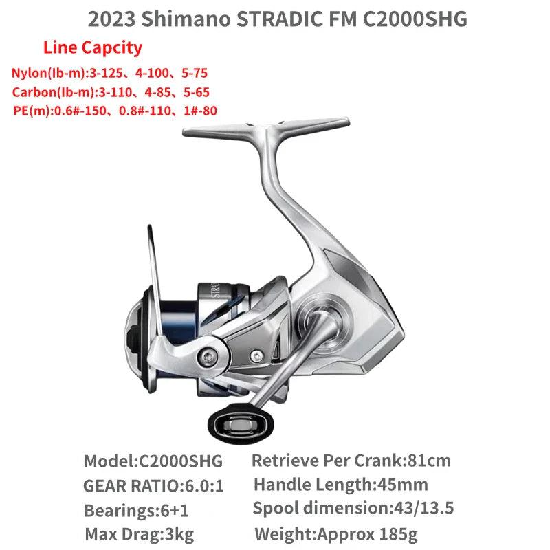 2023 Shimano STRADIC FM 1000S C2000S 2500S 2500SHG C3000 C3000HG C3000XG 3000MHG 4000MHG 4000XG C5000XG Spinning Fishing Reels - petguardiansupplies