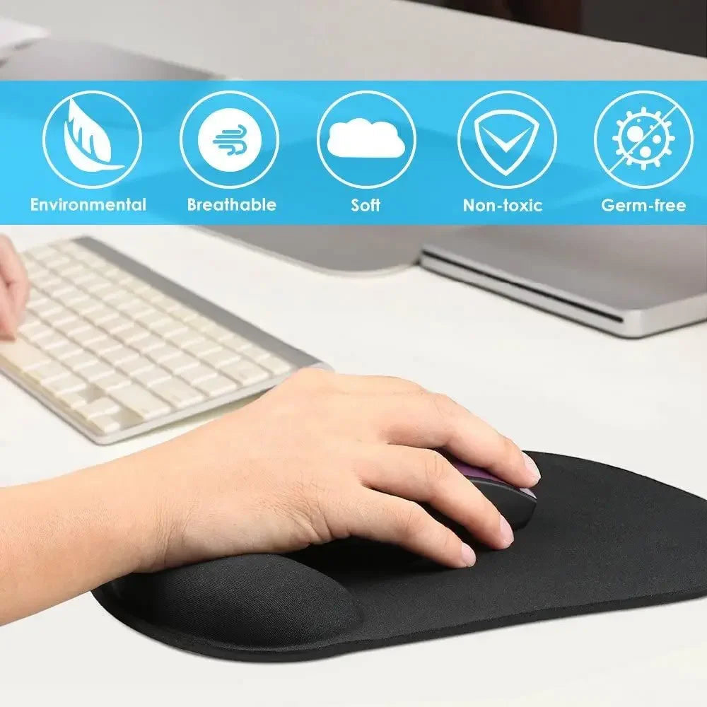 Ergonomic Wrist Rest Mouse Pad Comfortable Wrist Support Non Slip Mice Mat Soft Mousepad For PC Laptop Computer - petguardiansupplies