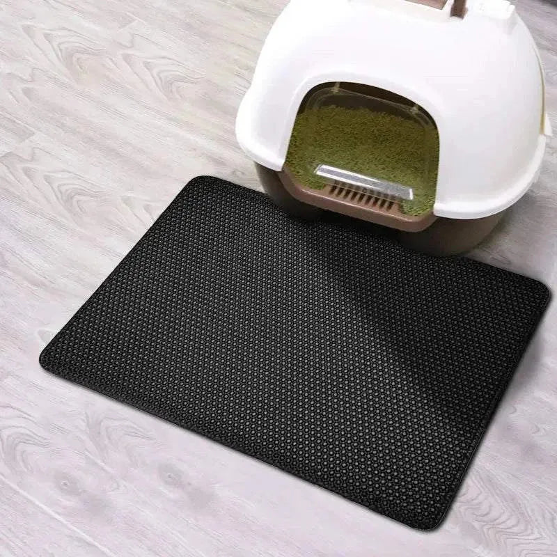 Cat Litter Mat With Gift Double Layer Waterproof Pet Litter Box Mat Non-slip Sand Cat Pad Washable Bed Mat Clean Pad Products - petguardiansupplies