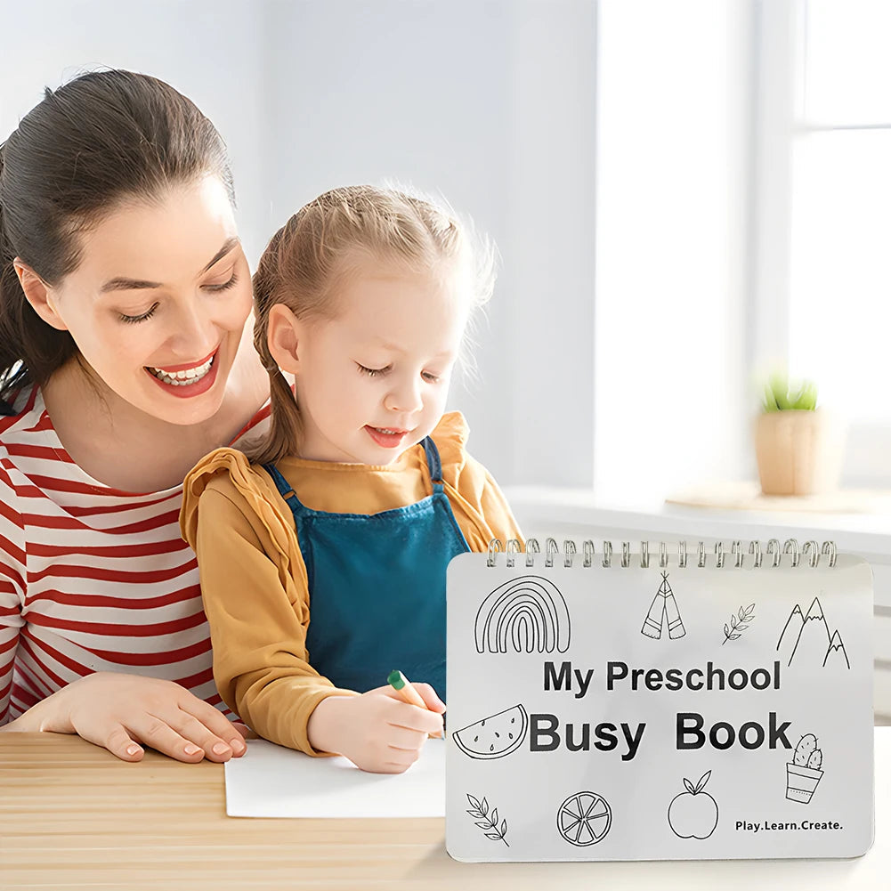 My Preschool Busy Book Montessori Busy Book Early Educational Learning Toys for Toddlers Birthday Christmas Gifts for Kids - petguardiansupplies