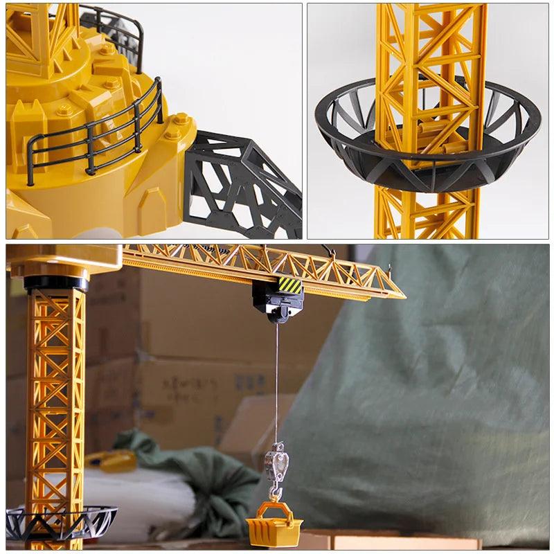 2.4G Remote Control Crane Kids Remote Controlled RC Tower 6CH Crane Construction Site Vehicle Toy Boys Building Dream - petguardiansupplies