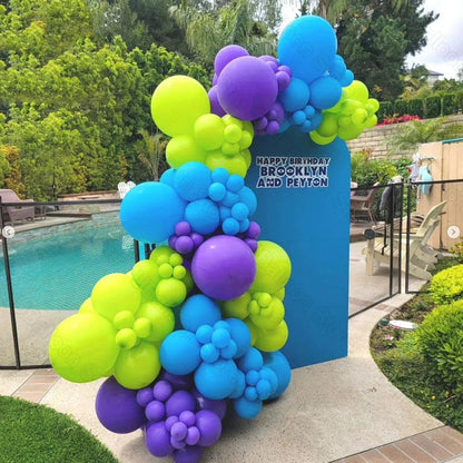 181Pcs Monster Birthday Decorations Balloon Arch Blue Green Purple Balloon Garland for Monster Themed Birthday Baby Shower Decor - petguardiansupplies