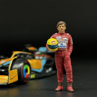 1/64 Scale Ayrton Senna Figures and F1 Racing Car Model Dioramas Diecast Alloy Car Scene Accessories Miniature Collection - petguardiansupplies