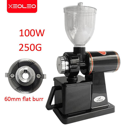 Xeoleo Electric Coffee Grinder 600N Coffee Mill Machine Coffee Bean Grinder Machine Flat Burrs Grinding Machine 100W Red/Black - petguardiansupplies