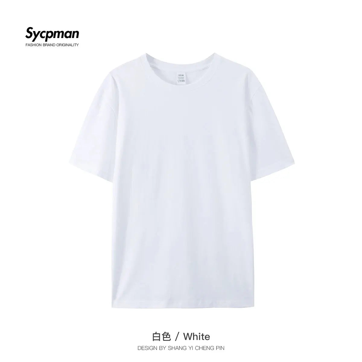 180grams Cotton Solid Tshirts Mens Short Sleeve Fashion Brand Trend White Black Clothing Tees Woman Customized Products Summer - petguardiansupplies