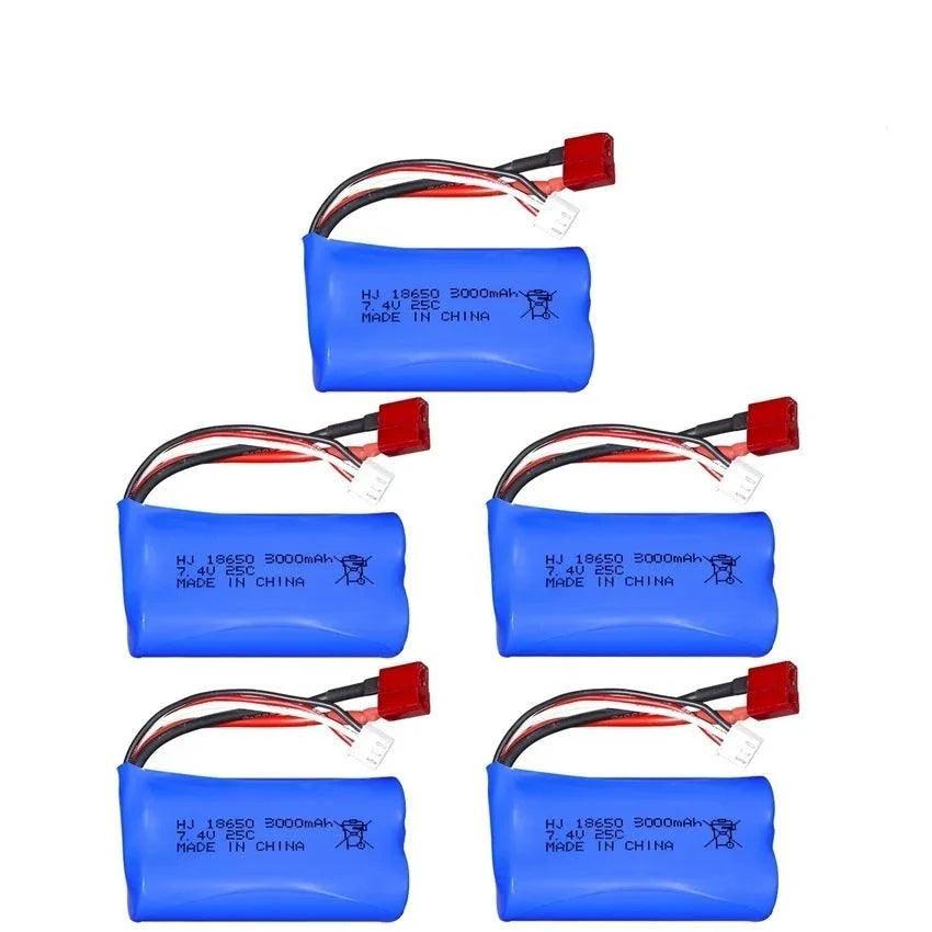 Battery For Wltoys 144001 A959-B A969-B A979-B K929-B 12428 12423 10428 RC Car Spare Parts 18650 2S 7.4V 3000mah lipo Battery - petguardiansupplies