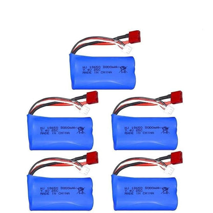 Battery For Wltoys 144001 A959-B A969-B A979-B K929-B 12428 12423 10428 RC Car Spare Parts 18650 2S 7.4V 3000mah lipo Battery - petguardiansupplies