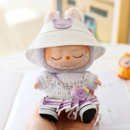 Labbubu Mini Doll Clothes Outfit Soft Knitted Sweater Suit Toy Gifts - petguardiansupplies