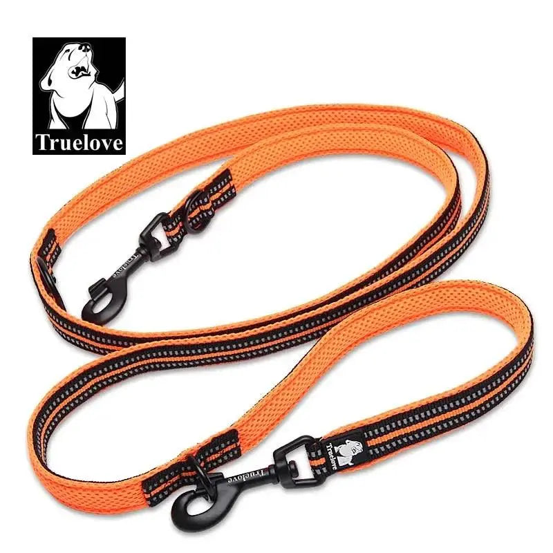 Truelove 7 In 1 Multi-Function Adjustable Dog Lead Hand Free Pet Training Leash Reflective Multi-Purpose Dog Leash Walk 2 Dogs - petguardiansupplies