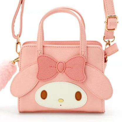 Sanrio PomPomPurin Shoulder Hello Kitty Bag PU Crossbody Bag Fashion Satchel Simple Handbag Tote Birthday Gift Outdoor Pouch - petguardiansupplies