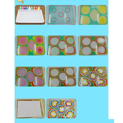 Marble Painting Kit For Kids,Arts And Crafts Paint On Water Set,Water Marbling Paint Kit Ideal Gifts 6/12/24 Colors DIY Craft - petguardiansupplies