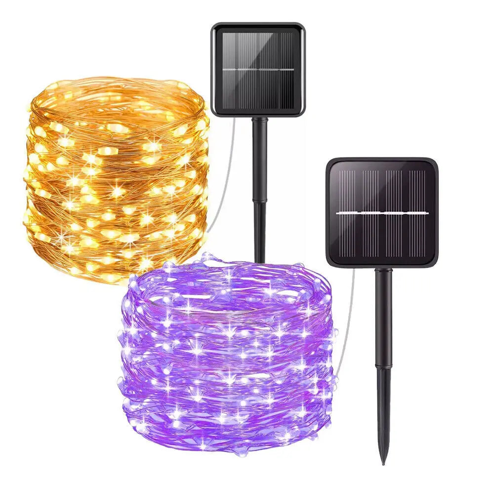 LED Solar String Lights Waterproof 10/12M Fairy Outdoor Garden Lamps - petguardiansupplies