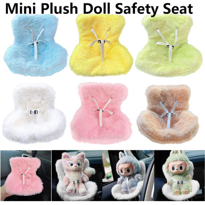 Labbubu Soft Doll Safety Seat for Car Cute Gifts - petguardiansupplies