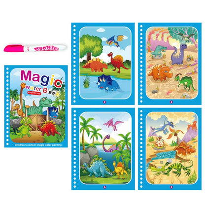 Children Early Education Toys Magical Book with Pen Water Drawing Montessori Toys Gift Reusable Coloring Book Magic Drawing Book - petguardiansupplies