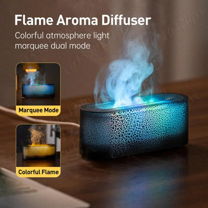 Aroma Humidifier Flame Essential Oil Diffuser USB 7 Colours - petguardiansupplies