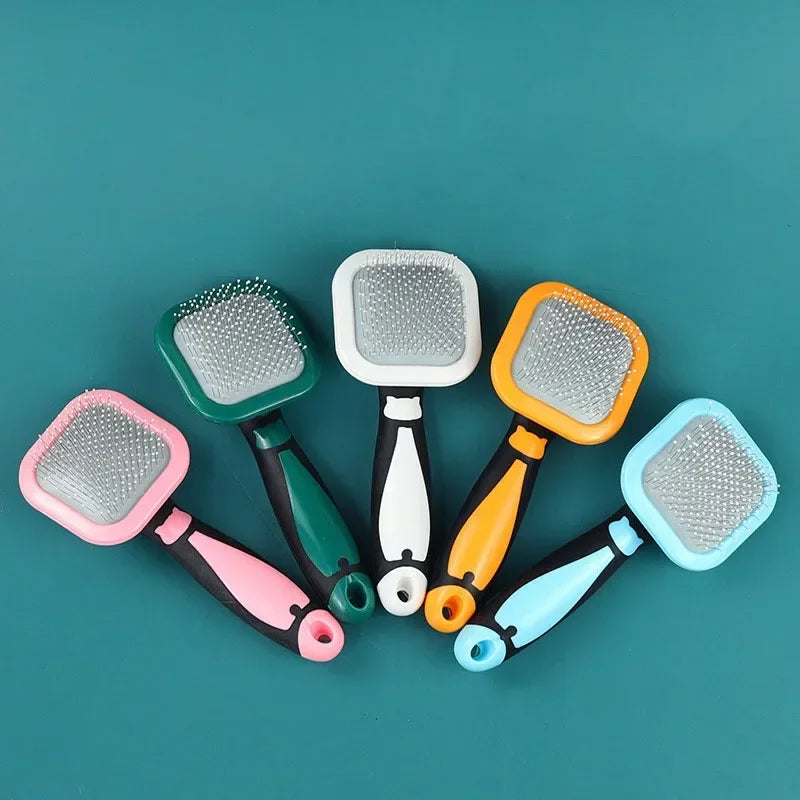 Pet Grooming Self Cleaning Slicker Brush for Small Medium Dogs Cats - petguardiansupplies