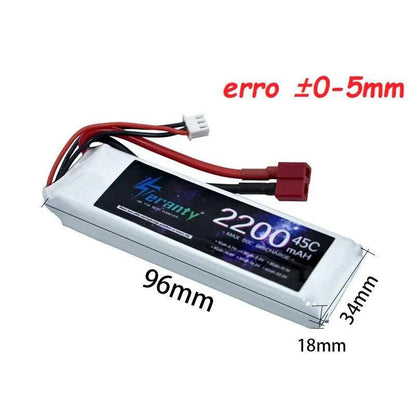 7.4v 2200mAh LiPo 2S Battery 45C For 4WD RC Racing Car Boat Drones Spare Parts 7.4V Battery With T XT30 XT60 JST Plug - petguardiansupplies