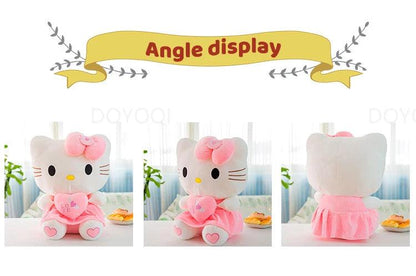 Cute Hello Kitty Pink Plush Stuffed Toys Anime Cartoon Plushie Doll Soft Stuffed Pillow Toys For Children Birthday Xmas Gifts - petguardiansupplies