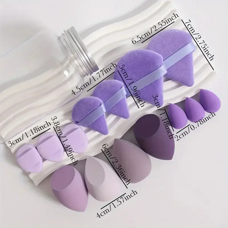 Cosmetic Puff Makeup Sponge 14Pcs Set Foundation Blender Beauty Egg Powder Puffs Women Makeup Tools - petguardiansupplies