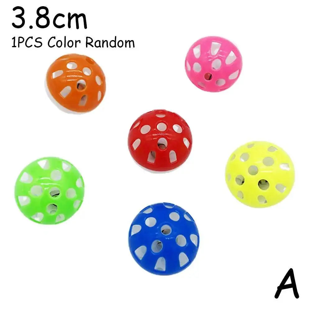 1pc Cat Toy Bell Ball 38mm 43mm Plastic Cat Toy Fun Pets Cat Interactive Exercise Ball Games Animal Toy Funny V0M3 - petguardiansupplies